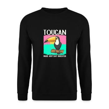 Toucan Bird Rainforest - Unisex Sweatshirt - black - Front - Alina (178cm) & Michal (187cm)