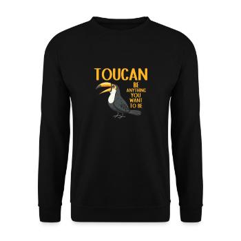 Toucan Bird Rainforest - Unisex Sweatshirt - black - Front - Alina (178cm) & Michal (187cm)