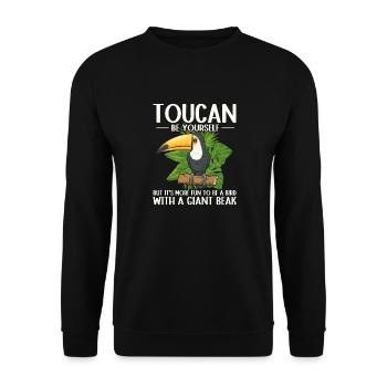 Toucan Bird Rainforest - Unisex Sweatshirt - black - Front - Alina (178cm) & Michal (187cm)