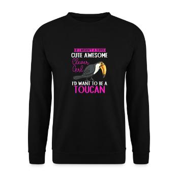 Toucan Bird Rainforest - Unisex Sweatshirt - black - Front - Alina (178cm) & Michal (187cm)