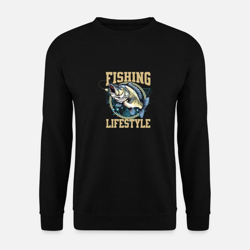 Angeln Lebensstil - Unisex Pullover - Schwarz