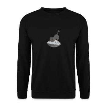 Handpan Cat Player Handpan - Sweat-shirt Unisexe - noir - Devant - Alina (178cm) & Michal (187cm)