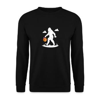 Bigfoot Wears Pumpkin Latters Halloween Party - Unisex Sweatshirt - black - Front - Alina (178cm) & Michal (187cm)