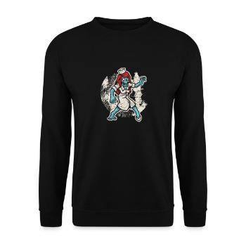 Drôle Halloween Zombie Nurse Spooky - Sweat-shirt Unisexe - noir - Devant - Alina (178cm) & Michal (187cm)