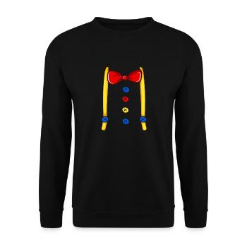 Clown Costume Halloween Lover Funny Fright - Unisex Sweatshirt - black - Front - Alina (178cm) & Michal (187cm)