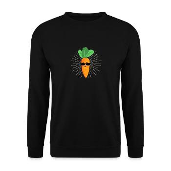 Carrot Halloween Vegetable Lover Carrots Funny - Unisex Sweatshirt - black - Front - Alina (178cm) & Michal (187cm)