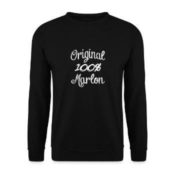 100% Original Marlon - Unisex Sweatshirt - black - Front - Alina (178cm) & Michal (187cm)