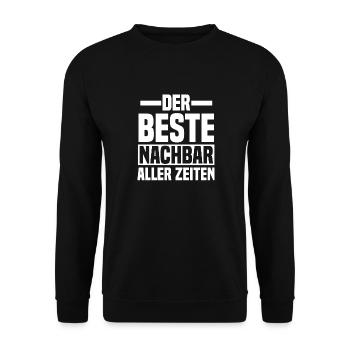 Einzug Umzug Nachbarn Nachbar - Unisex Pullover - Schwarz - Vorne - Alina (178cm) & Michal (187cm)
