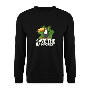 Toucan Bird Rainforest - Unisex Sweatshirt - black - Front - Alina (178cm) & Michal (187cm)