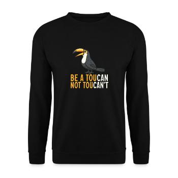 Toucan Bird Rainforest - Unisex Sweatshirt - black - Front - Alina (178cm) & Michal (187cm)