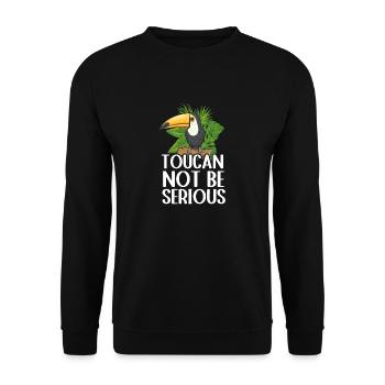 Toucan Bird Rainforest - Unisex Sweatshirt - black - Front - Alina (178cm) & Michal (187cm)