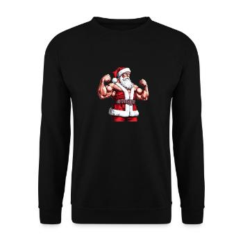 Liste des ascenseurs du Père Noël: Bodybuilder de Noël - Sweat-shirt Unisexe - noir - Devant - Alina (178cm) & Michal (187cm)
