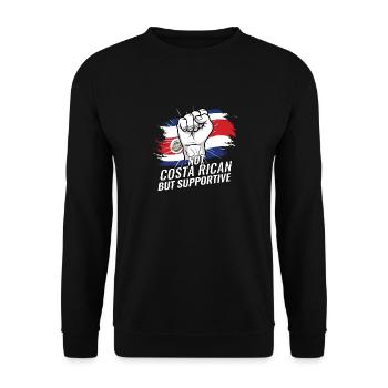 Pas le drapeau du Costa Rica mais un soutien au drapeau du Costa Rica - Sweat-shirt Unisexe - noir - Devant - Alina (178cm) & Michal (187cm)