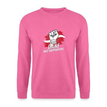 Not Dane But Supportive Denmark Flag Country - Unisex Pullover - Pink - Vorne