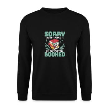 Coole Bücher Lesebuchliebhaber Alphabetisierung Bibliothekar - Unisex Pullover - Schwarz - Vorne - Alina (178cm) & Michal (187cm)
