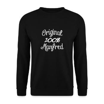 Manfred 100% Original - Sweat-shirt Unisexe - noir - Devant - Alina (178cm) & Michal (187cm)