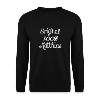 100% Matthias Original - Sweat-shirt Unisexe - noir - Devant - Alina (178cm) & Michal (187cm)