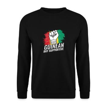 Pas guinéen mais un drapeau de la République de Guinée favorable - Sweat-shirt Unisexe - noir - Devant - Alina (178cm) & Michal (187cm)
