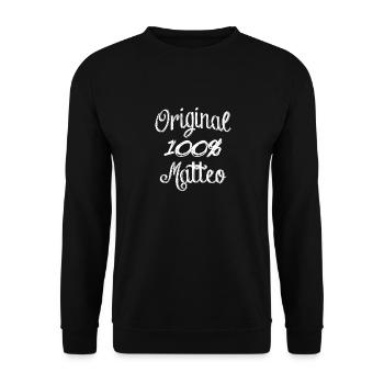 100% Matteo original - Sweat-shirt Unisexe - noir - Devant - Alina (178cm) & Michal (187cm)
