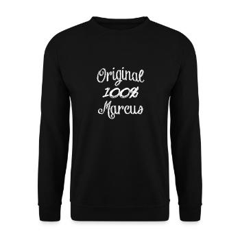 100% Original Marcus - Unisex Sweatshirt - black - Front - Alina (178cm) & Michal (187cm)