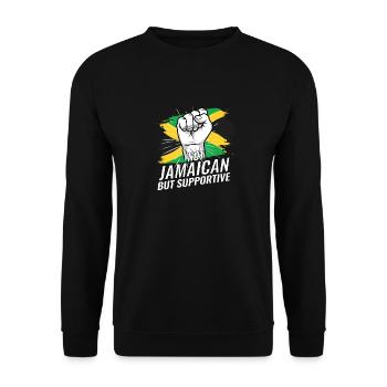 Pas jamaïcain mais favorable Jamaïque pays drapeau - Sweat-shirt Unisexe - noir - Devant - Alina (178cm) & Michal (187cm)