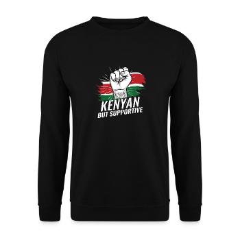 Pas kenyan mais favorable Kenya Flag Country - Sweat-shirt Unisexe - noir - Devant - Alina (178cm) & Michal (187cm)
