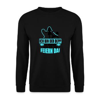 Junggesellenabschied Poltern Polterabend JGA - Unisex Pullover - Schwarz - Vorne - Alina (178cm) & Michal (187cm)
