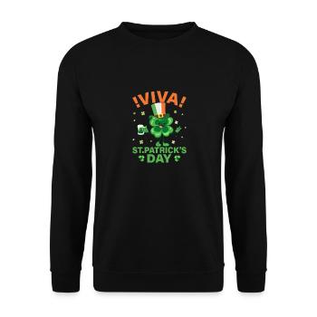 Irish St Patricks Day Funny Saint Patricks Day - Unisex Sweatshirt - black - Front - Alina (178cm) & Michal (187cm)