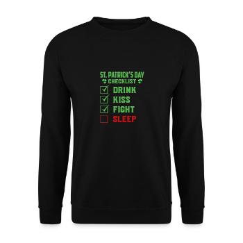 Journée de la Saint-Patrick irlandaise Drôle de la Saint-Patrick - Sweat-shirt Unisexe - noir - Devant - Alina (178cm) & Michal (187cm)