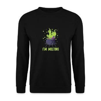 I Melt Funny Halloween Witch Green Pool Doctrine - Unisex Sweatshirt - black - Front - Alina (178cm) & Michal (187cm)