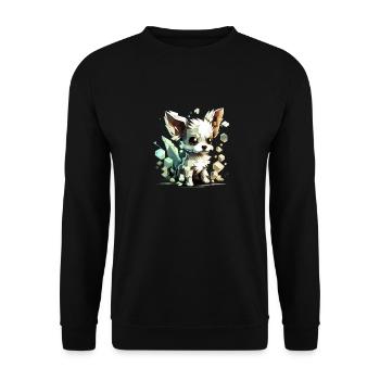 Chihuahua | Jeu Vidéo Amusant Gamer Comic Chien - Sweat-shirt Unisexe - noir - Devant - Alina (178cm) & Michal (187cm)