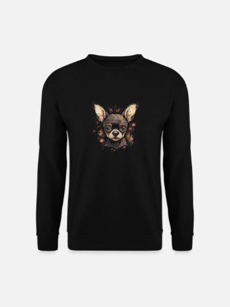 Chihuahua Maus | Lustiges Comic Motiv Film Hund - Unisex Pullover - Schwarz