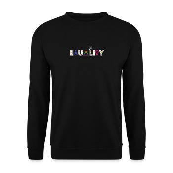 Egalité LGBT Q Gay Pride Flag Fier allié Arc-en-ciel - Sweat-shirt Unisexe - noir - Devant - Alina (178cm) & Michal (187cm)