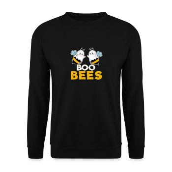 Boo Bees Drôle de couple Halloween Party Bee - Sweat-shirt Unisexe - noir - Devant - Alina (178cm) & Michal (187cm)