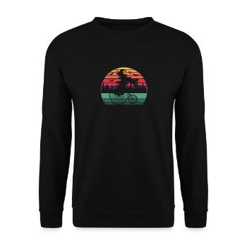 Cycling Witch Funny Cycling Lovers - Unisex Sweatshirt - black - Front - Alina (178cm) & Michal (187cm)