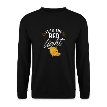 Fear the red light hog hunting - Unisex Sweatshirt - black - Front - Alina (178cm) & Michal (187cm)