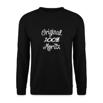 Original 100% Moritz - Unisex Pullover - Schwarz - Vorne - Alina (178cm) & Michal (187cm)