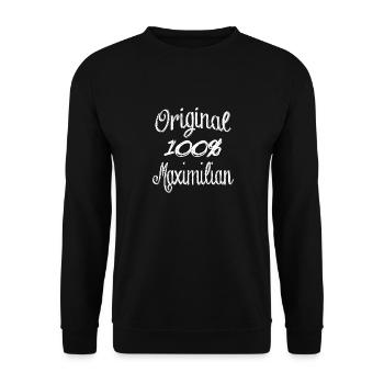 Original 100% Maximilian - Unisex Sweatshirt - black - Front - Alina (178cm) & Michal (187cm)