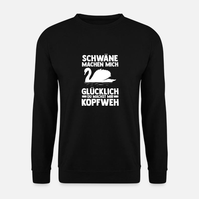 Schwan - Unisex Pullover - Schwarz