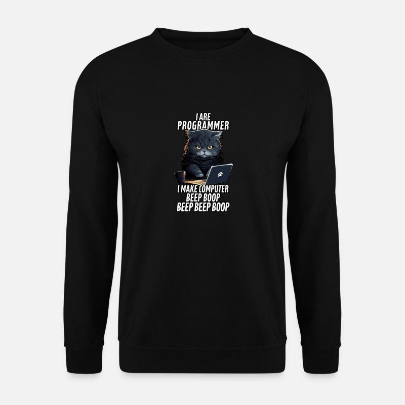 Ich bin Programmierer Beep Boop - Unisex Pullover - Schwarz