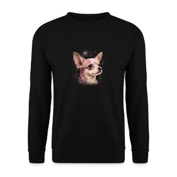 Chihuahua | Pink Jolie Rose Maman Femme ignon - Sweat-shirt Unisexe - noir - Devant - Alina (178cm) & Michal (187cm)