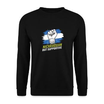 Pas nicaraguayen mais un drapeau du Nicaragua favorable - Sweat-shirt Unisexe - noir - Devant - Alina (178cm) & Michal (187cm)
