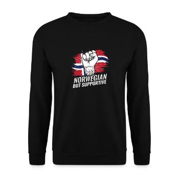Pas norvégien mais pays norvégien de soutien - Sweat-shirt Unisexe - noir - Devant - Alina (178cm) & Michal (187cm)