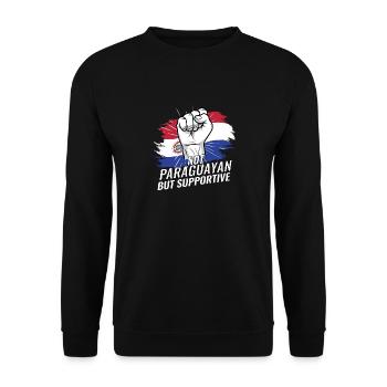 Pas le drapeau paraguayen mais le drapeau du Paraguay - Sweat-shirt Unisexe - noir - Devant - Alina (178cm) & Michal (187cm)