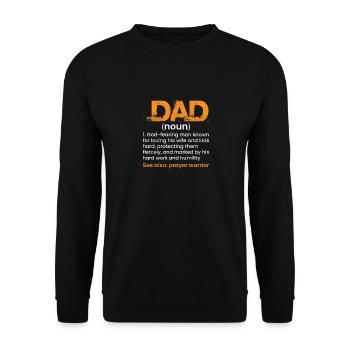 Herren Papa Papa Vatertag Vintage Ehemann Lustig - Unisex Pullover - Schwarz - Vorne - Alina (178cm) & Michal (187cm)