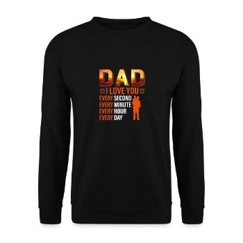 Herren Papa Papa Vatertag Vintage Ehemann Lustig - Unisex Pullover - Schwarz - Vorne - Alina (178cm) & Michal (187cm)