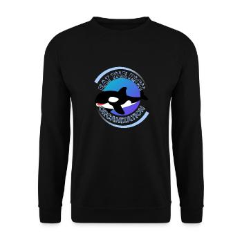 Essen Sie den reichen Orca-Orkanisationsozean - Unisex Pullover - Schwarz - Vorne - Alina (178cm) & Michal (187cm)