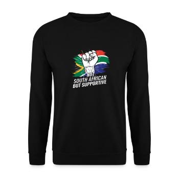Not South African But Supportive South Africa - Unisex Pullover - Schwarz - Vorne - Alina (178cm) & Michal (187cm)