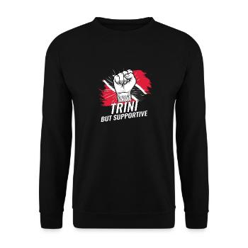Pas Trini mais un pays de soutien à Trinidad Flag - Sweat-shirt Unisexe - noir - Devant - Alina (178cm) & Michal (187cm)