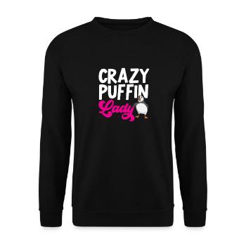 puffin puffin auke birds Lunde - Unisex Sweatshirt - black - Front - Alina (178cm) & Michal (187cm)